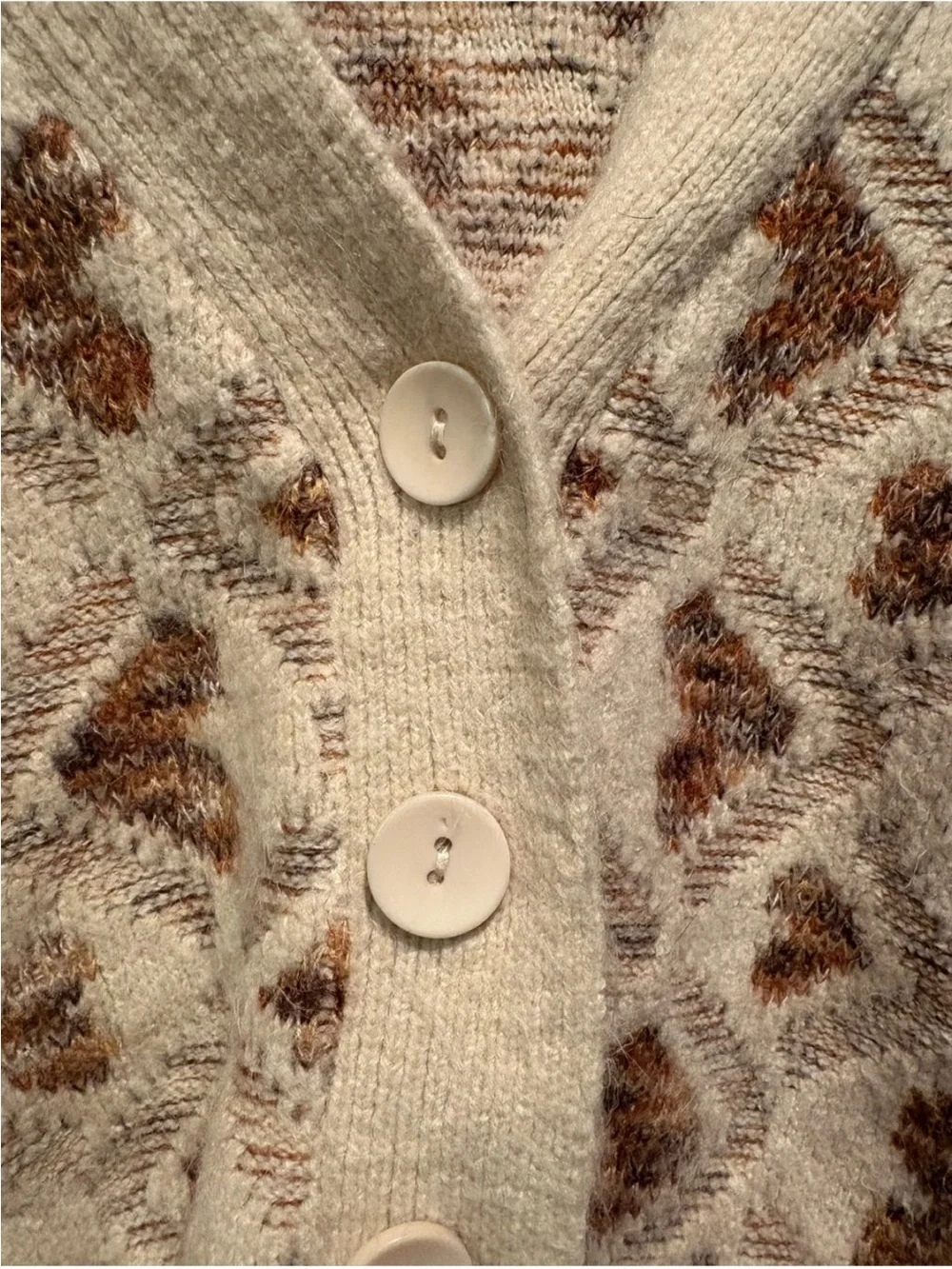Chunky knit V-Neck Button Cardigan Sweater